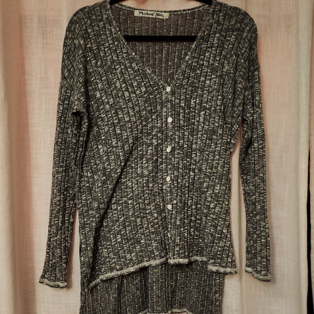 Michael Stars Gray Knit Cardigan